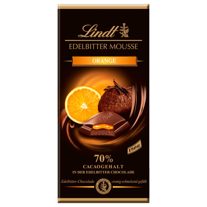 Lindt Edelbitter Schokolade Mousse Orange 150g